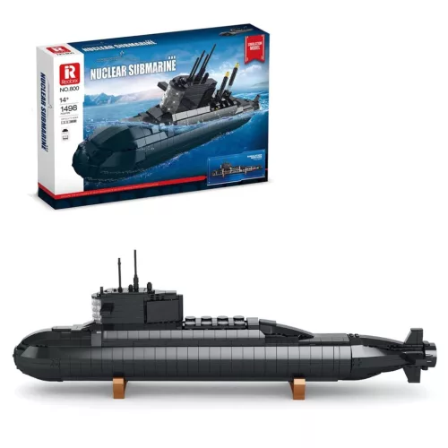 Reobrix Katonai Nukleáris Tengeralattjáró Építőkészlet(1498 Darab, LED világítással)