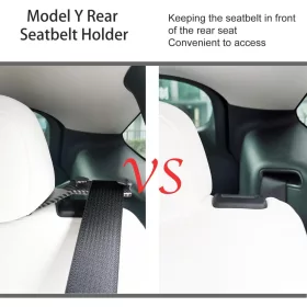  Tesla model y 2021-2023 - 2 Vedenie zadných bezpečnostných pásov (Carbon Seat Belt Guide)