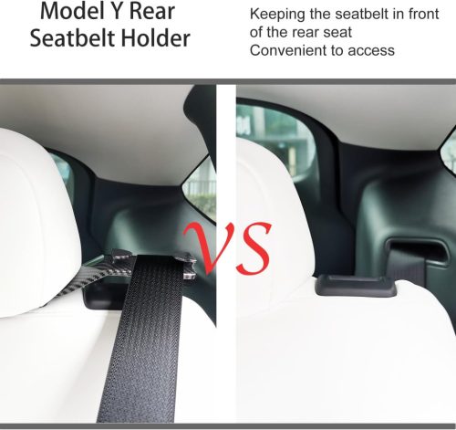 2 db Hátsó Biztonsági Öv Vezető (Carbon Seat Belt Guide) – Tesla Model Y 2021–2023