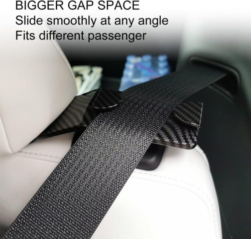 2 db Hátsó Biztonsági Öv Vezető (Carbon Seat Belt Guide) – Tesla Model Y 2021–2023
