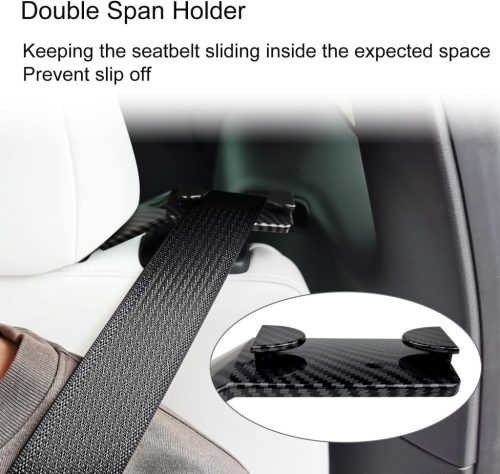 2 db Hátsó Biztonsági Öv Vezető (Carbon Seat Belt Guide) – Tesla Model Y 2021–2023
