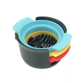   Rozsdamentes acél 3 az 1-ben tojásszeletelő és vágó készlet