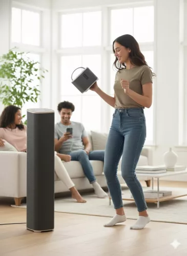 Odnímateľná prenosná jednotka so zabudovaným subwooferom - Věžový reproduktor Cobalt SP-600 BT Bluetooth
