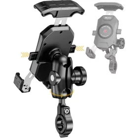   iMESTOU lopásbiztos motoros telefontartó – alumínium, 1" golyós rögzítéssel