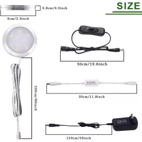   Studená biela + rgb, s diaľkovým ovládaním (6 svetiel s veľmi nízkou intenzitou) - AIBOO Stmievateľné LED osvetlenie skrine
