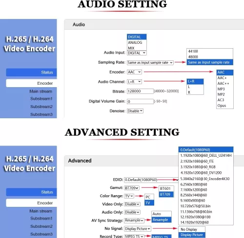 URayCoder UHE265-1L-4K - Professzionális hardveres video- és audioenkóder élő közvetítéshez