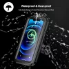 iMESTOU IP67 vízálló motorkerékpár telefontartó L-es méret – vezeték nélküli és USB-C töltéssel