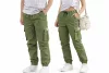 Bavlnené voľnočasové nohavice s elastickým pásom - NATUST unisex cargo nohavice - (170-176 cm)