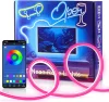 Flexibilný RGB LED neonový pás 1x10 m – aplikácia + diaľkové ovládanie, synchronizácia s hudbou, IP67