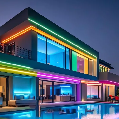 Flexibilný RGB LED neonový pás 1x10 m – aplikácia + diaľkové ovládanie, synchronizácia s hudbou, IP67
