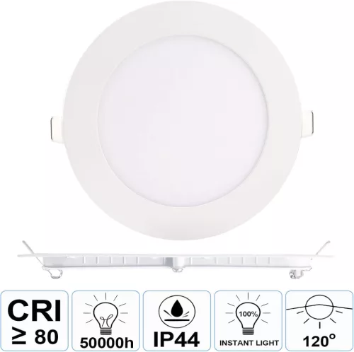12w, 3000k teplá biela (2 ks) - NRGDILY R12WW Sada stropných vstavaných reflektorov LED
