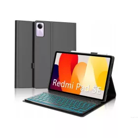   S trackpadom, podsvietením - Prémiové puzdro s Bluetooth klávesnicou pre tablet Xiaomi Redmi Pad SE kompatibilný s 11" (2023)