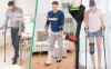 1 kus, nastaviteľná výška, ergonomický dizajn, sivá rukoväť - ELorgzem Sada skladacích barlí