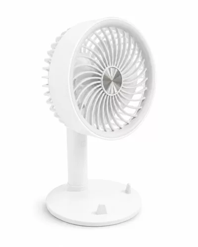 Prenosný stolový ventilátor s možnosťou nabíjania cez USB – s 5 rýchlosťami a nastaviteľnou hlavicou