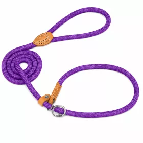  Odolné reflexné vodítko Grand Line pre malé, stredné a veľké psy, ako aj pre mačky – s konštrukciou zabraňujúcou zaduseniu, 140 cm x 1,4 cm, fialové - výhodná cena