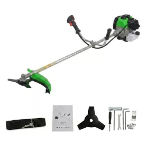   Benzínová kosačka na trávu / krovinorez – s dvojtaktným motorom s objemom 72 cm³ – zelená