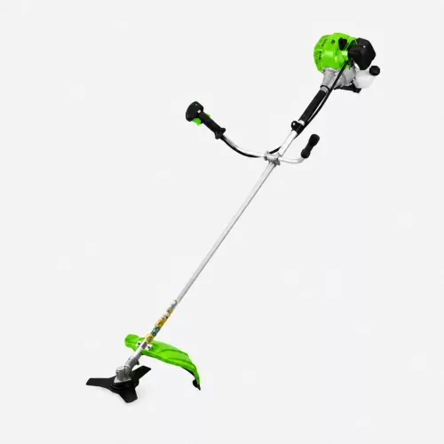 Benzínová kosačka na trávu / krovinorez – s dvojtaktným motorom s objemom 72 cm³ – zelená