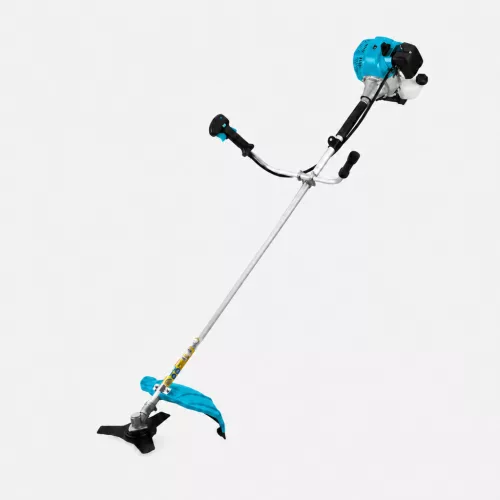Benzínová kosačka na trávu / krovinorez – s dvojtaktným motorom 72 cm³ – modrá
