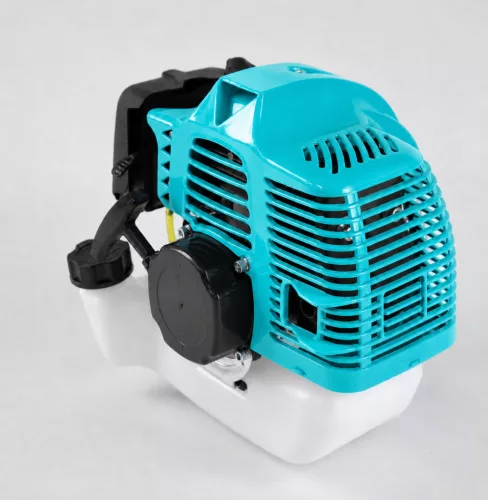Benzínová kosačka na trávu / krovinorez – s dvojtaktným motorom 72 cm³ – modrá