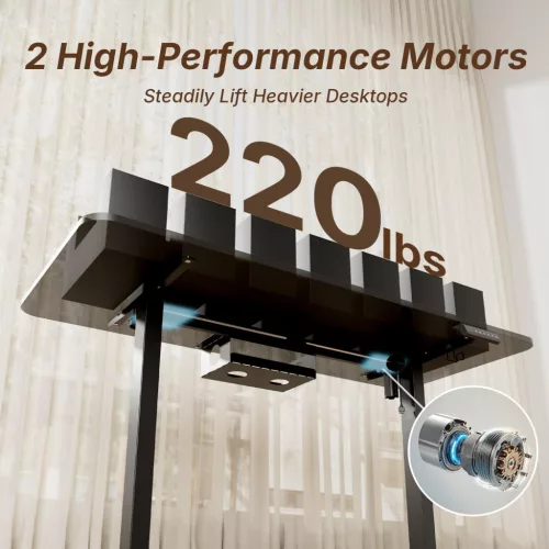 Elektrický stôl s nastaviteľnou výškou NearHub OD30E-B-120 – čierny, 120 × 60 cm