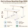 Elektrický stôl s nastaviteľnou výškou NearHub OD20E-W-120 – biely, 120 × 60 cm