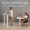 Elektrický stôl s nastaviteľnou výškou NearHub OD20E-W-120 – biely, 120 × 60 cm