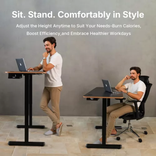 Elektrický stôl s nastaviteľnou výškou NearHub OD20E-B-120 – čierny, 120 × 60 cm