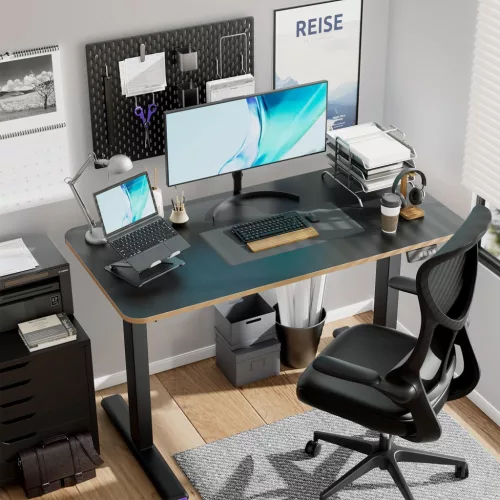 Elektrický stôl s nastaviteľnou výškou NearHub OD20E-B-120 – čierny, 120 × 60 cm