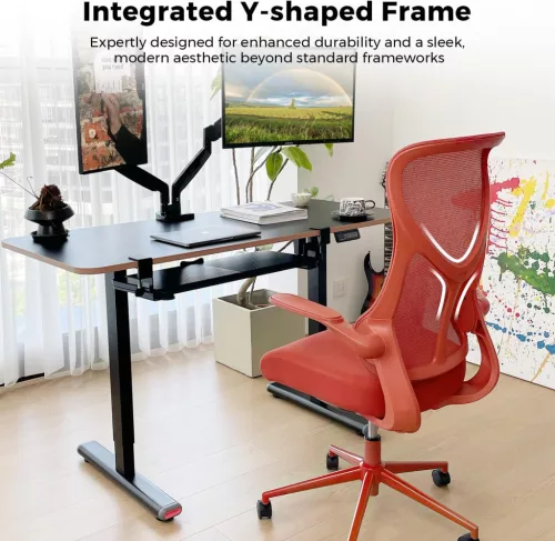 Ergonomická kancelárska stolička NearHub EC10 – štýlový komfort pre domácnosť aj kanceláriu – červená