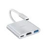 Adaptér Type-C 3 v 1 s konektormi USB 3.0, HDTV a PD 2.0 pre rýchle nabíjanie