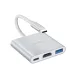 Adaptér Type-C 3 v 1 s konektormi USB 3.0, HDTV a PD 2.0 pre rýchle nabíjanie