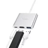 Adaptér Type-C 3 v 1 s konektormi USB 3.0, HDTV a PD 2.0 pre rýchle nabíjanie