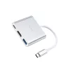 Adaptér Type-C 3 v 1 s konektormi USB 3.0, HDTV a PD 2.0 pre rýchle nabíjanie
