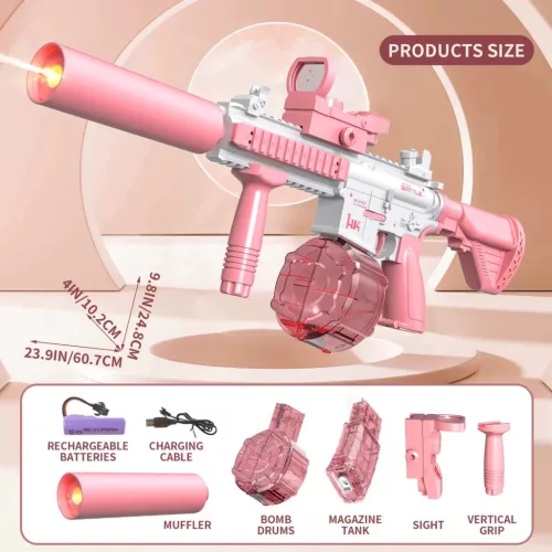 Elektrická vodná puška M416, ružová
