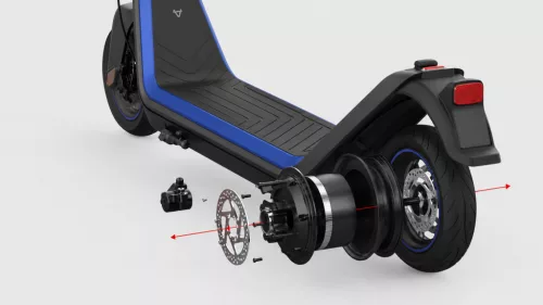 Elektrický skúter NIU KQi3 Sport – s dojazdom 40 km a rýchlosťou 25 km/h – modrý