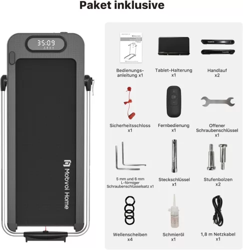 Mobvoi Home Treadmill SE – skladací bežecký pás 3 v 1 – 12 km/h, 2,5 LE, Bluetooth, aplikácia TicSports