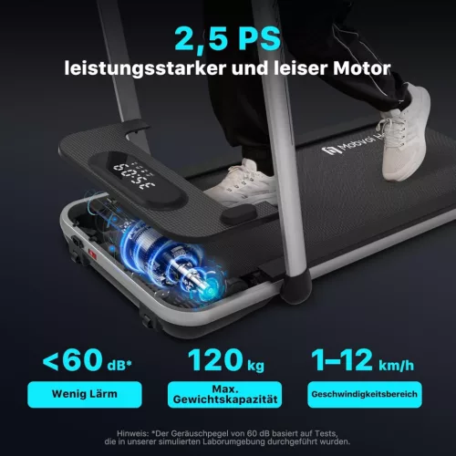 Mobvoi Home Treadmill SE – skladací bežecký pás 3 v 1 – 12 km/h, 2,5 LE, Bluetooth, aplikácia TicSports