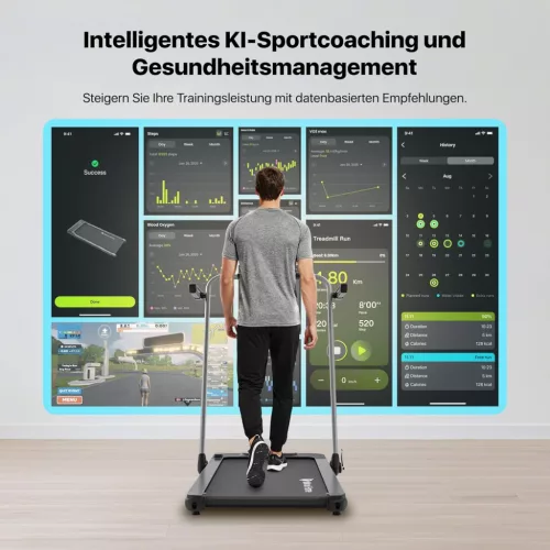 Mobvoi Home Treadmill SE – skladací bežecký pás 3 v 1 – 12 km/h, 2,5 LE, Bluetooth, aplikácia TicSports