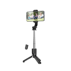   Hoco K17 Figure selfie tyč a statív s Bluetooth diaľkovým ovládaním – čierna, 600 mm