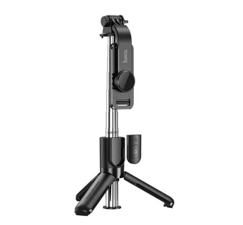 Hoco K17 Figure selfie tyč a statív s Bluetooth diaľkovým ovládaním – čierna, 600 mm