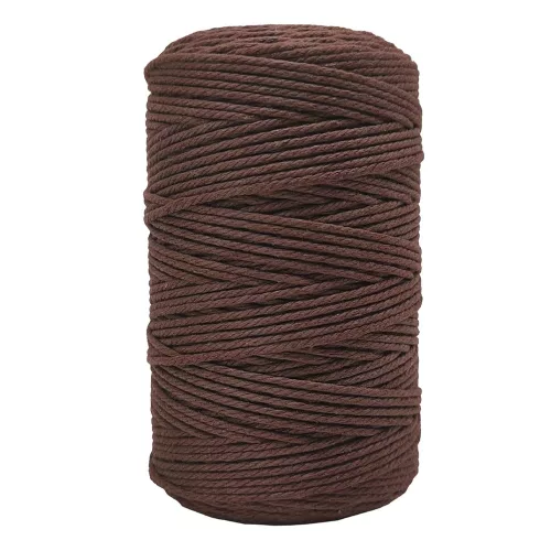 Hnedá makramé niť Forbell na kreatívne ručné práce, 2 mm × 300 m