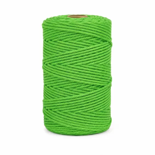 Zelená makramé niť Forbell na kreatívne ručné práce, 2 mm × 300 m