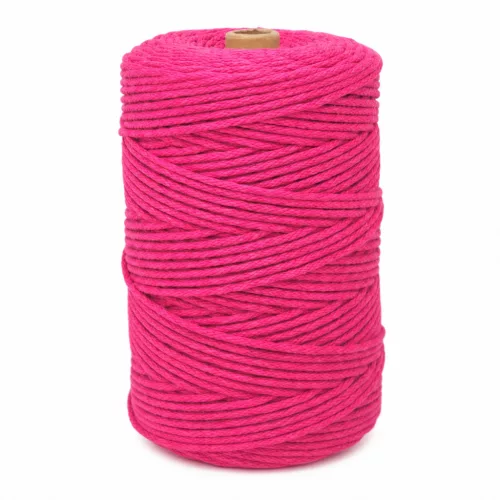 Ružová makramé niť Forbell na kreatívne ručné práce, 2 mm × 300 m