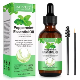   ALIVER éterický olej z mäty piepornej, prírodný a vegánsky, 60 ml