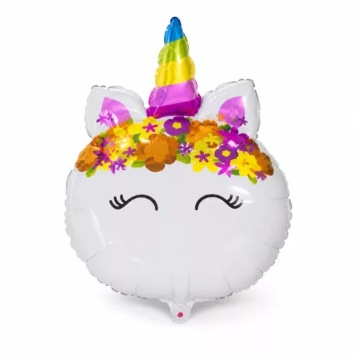 Sada fóliových balónikov s motívom jednorožca „Happy Ever Day“ naplnených héliom, 9 kusov