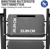 KINGRACK 4-stupňový skladací rebrík, čierny, s bezpečnostným zámkom