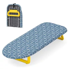   KINGRACK stolová, skladateľná mini žehliaca doska, modro-žltá