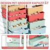 KINGRACK pojazdný úložný vozík s 14 zásuvkami, farebný