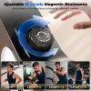 Skladací magnetický veslovací trenažér ONETWOFIT, 16 úrovní, Bluetooth, čierny