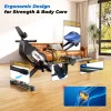 Skladací magnetický veslovací trenažér ONETWOFIT, 16 úrovní, Bluetooth, čierny